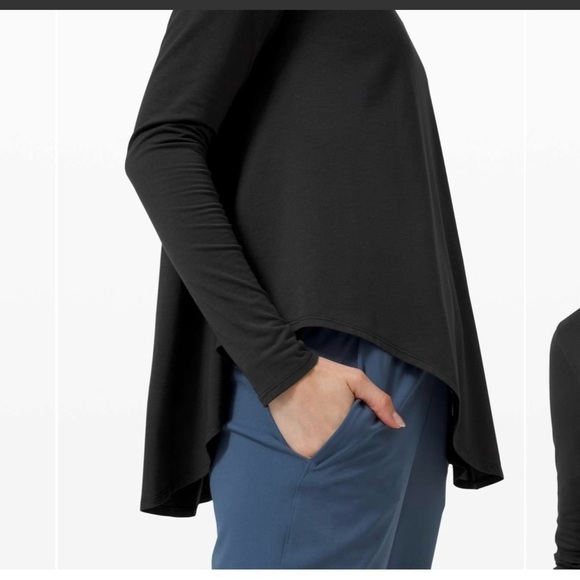 Lululemon Silk Blend Asymmetrical Long Sleeve Tunic Top - Picture 4 of 14
